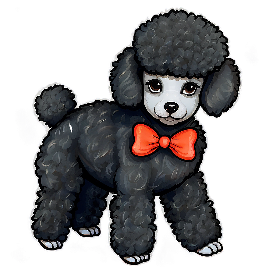 Poodle with Bow Design PNG uvc77 PNG with transparent background