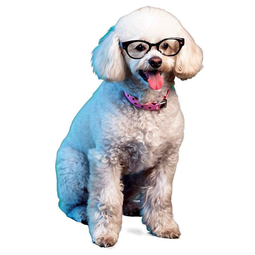 Poodle with Glasses PNG 43 PNG with transparent background