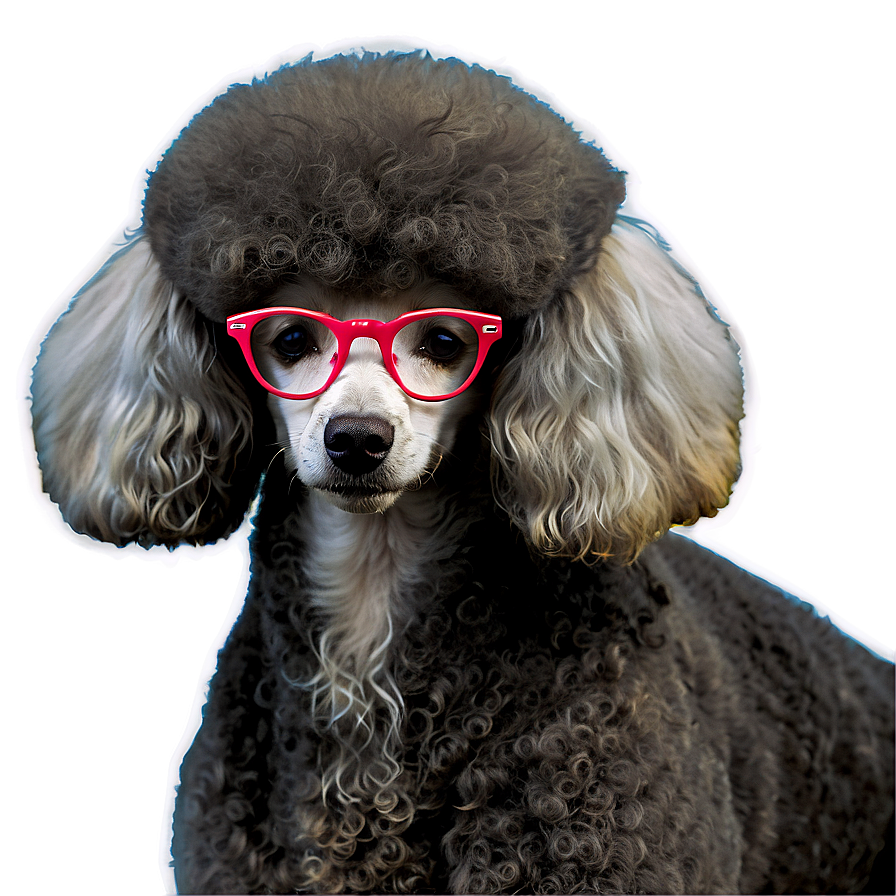 Poodle with Glasses PNG 7 PNG with transparent background