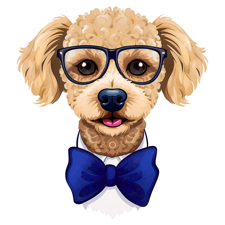 Poodle with Glasses PNG ubj PNG with transparent background