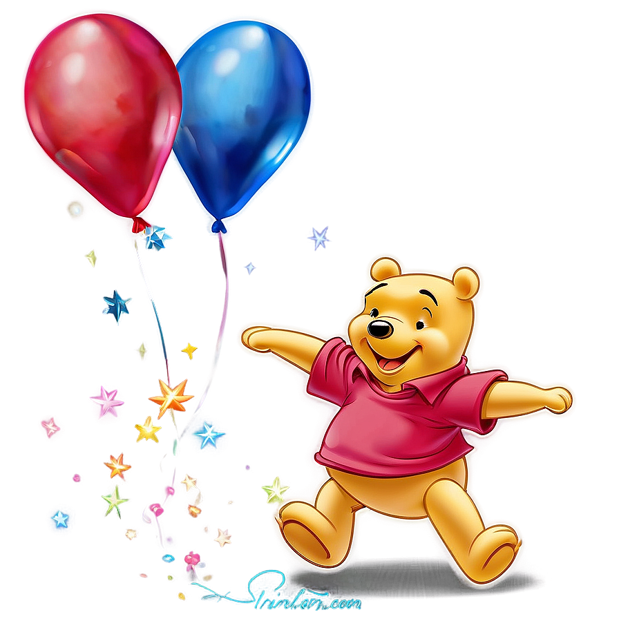 Pooh Bear Birthday PNG 45 PNG image with a transparent background, free high-resolution download