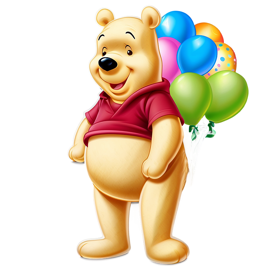 Pooh Bear Birthday PNG nfd84 PNG image with a transparent background, free high-resolution download