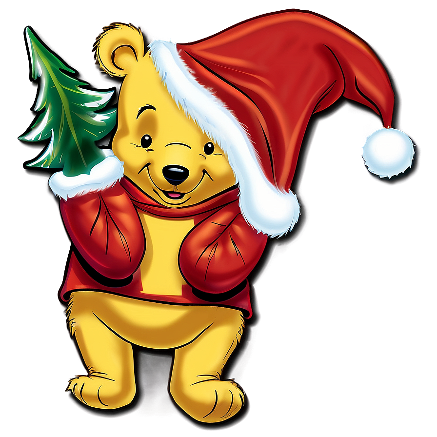 Pooh Bear Christmas Png Non26