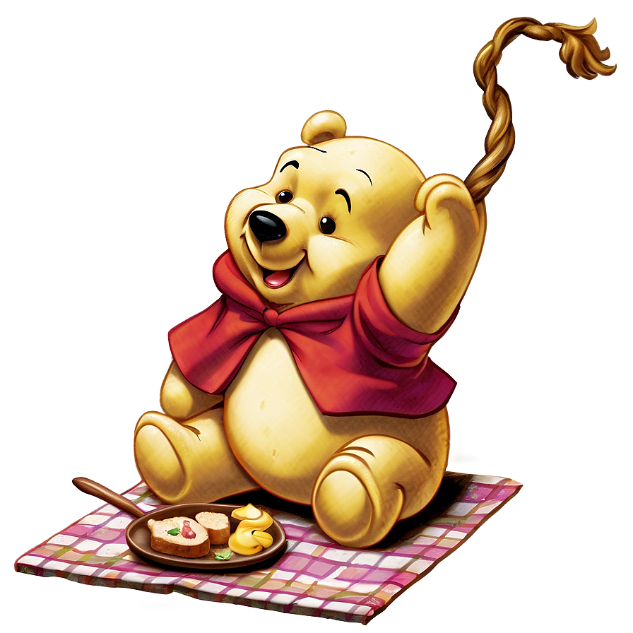 Pooh Bear Picnic PNG 3 PNG image with a transparent background, free high-resolution download