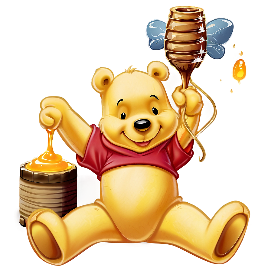 Pooh Bear With Honey Png Uye30