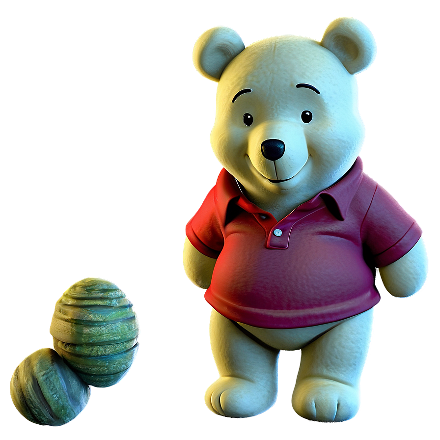 Pooh in Red Shirt PNG pba96 PNG image with a transparent background, free high-resolution download