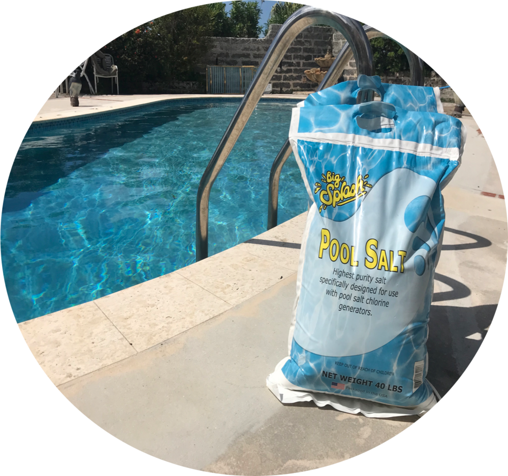 Pool Salt Bag Beside Swimming Pool