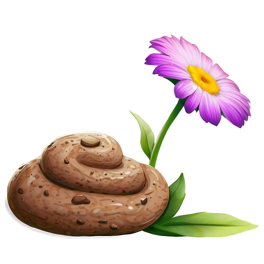 Poop With Flowers Png Djf30