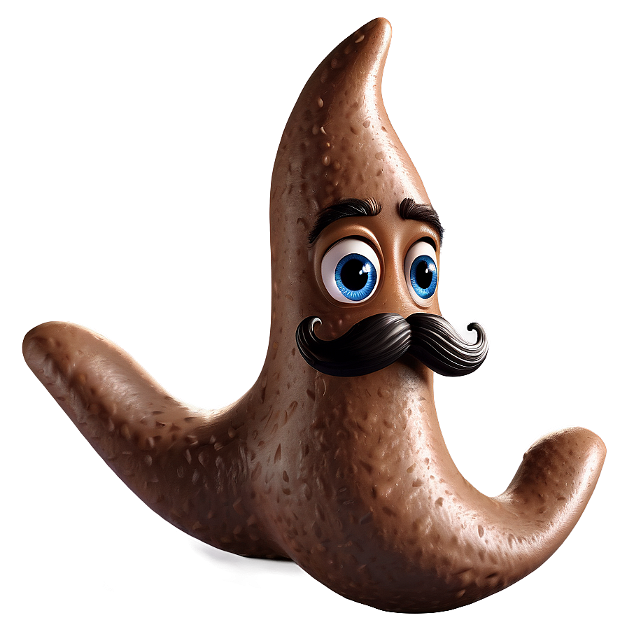 Poop With Mustache Png 05232024