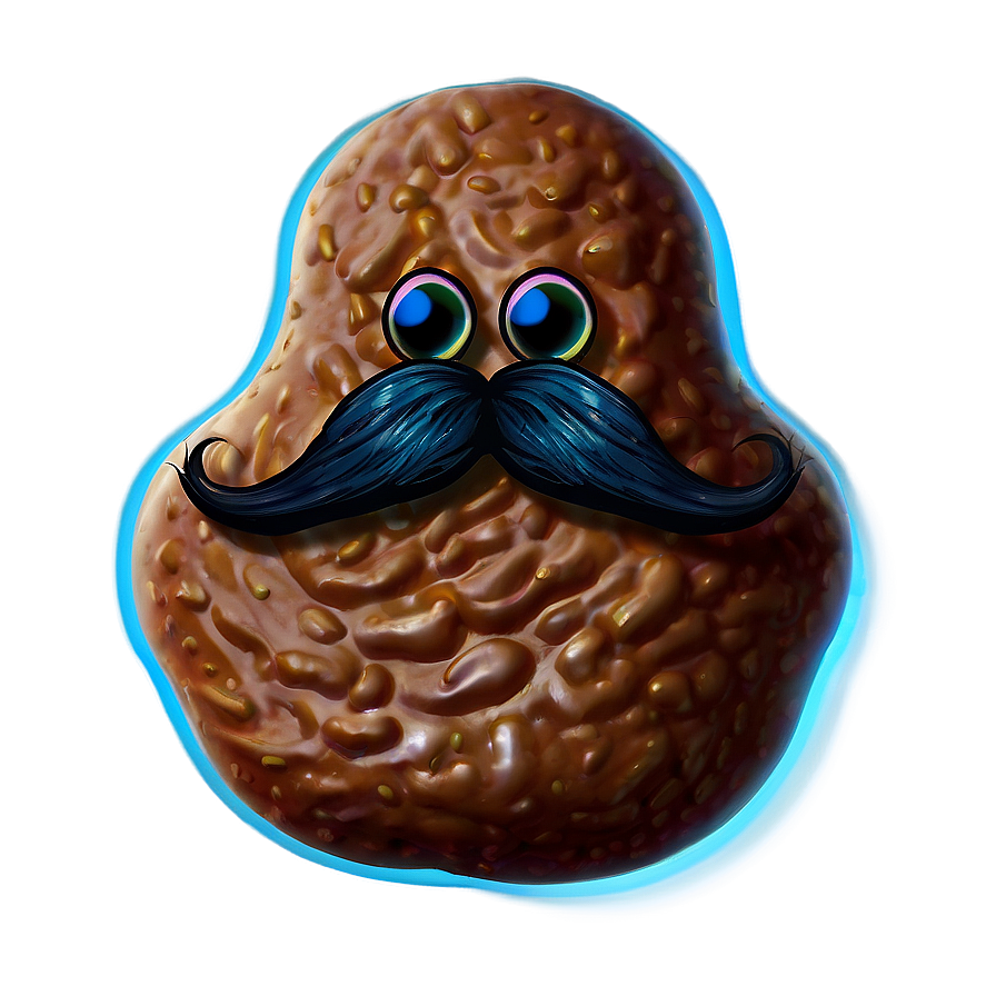 Poop With Mustache Png 05232024