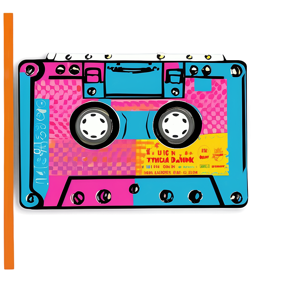 Pop Art Cassette Tape Png Vvw4