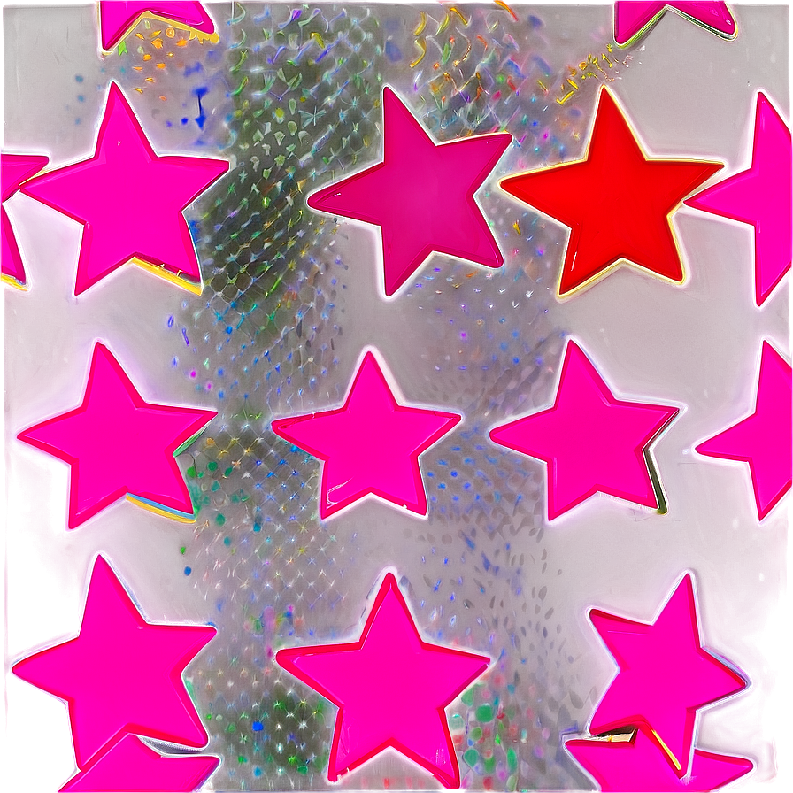 Pop Art Pink Stars Png Irr25