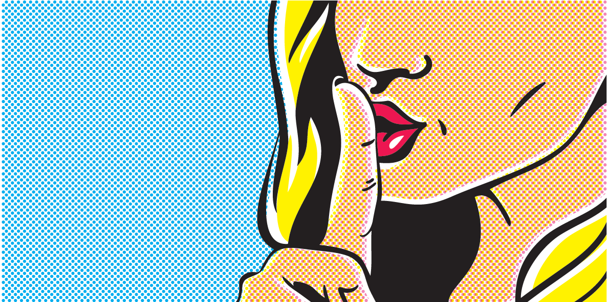 Pop Art Silence Gesture