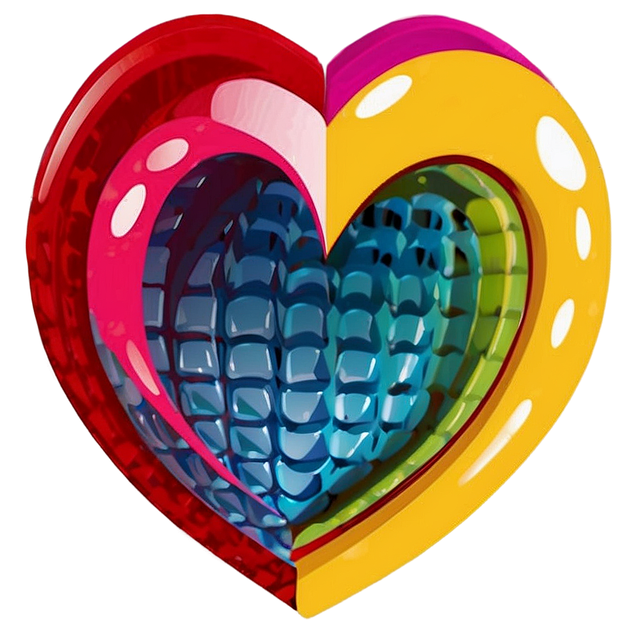 Pop Art Style Heart Png 06242024