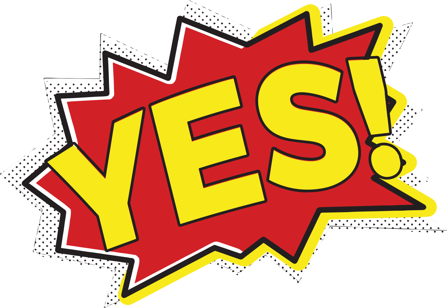 Yes - Yes Word Clipart Transparent, HD Png Download PNG with transparent background