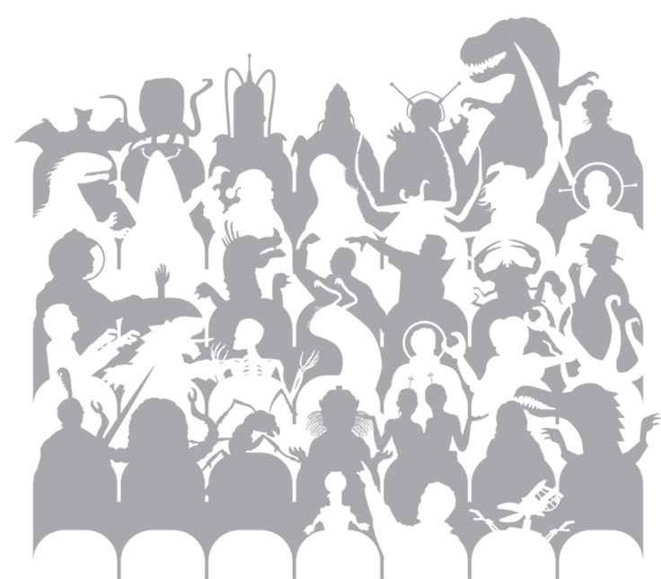 Pop Culture Silhouettes_ Cheering Crowd.png PNG with transparent background