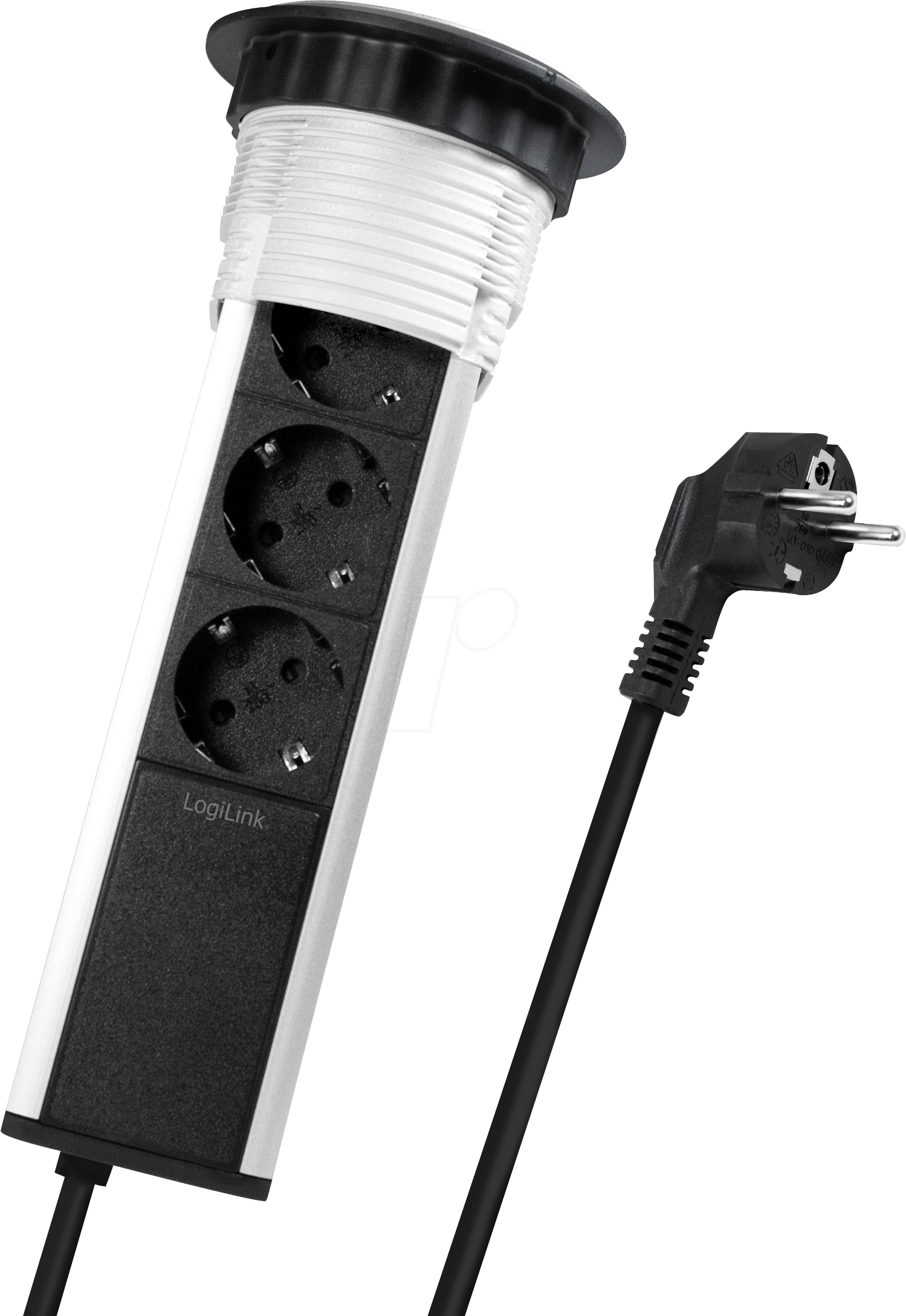 3 Way Pop Up Socket Outlet For The Table Logilink Lps235 - Table Sockets, HD Png Download PNG with transparent background