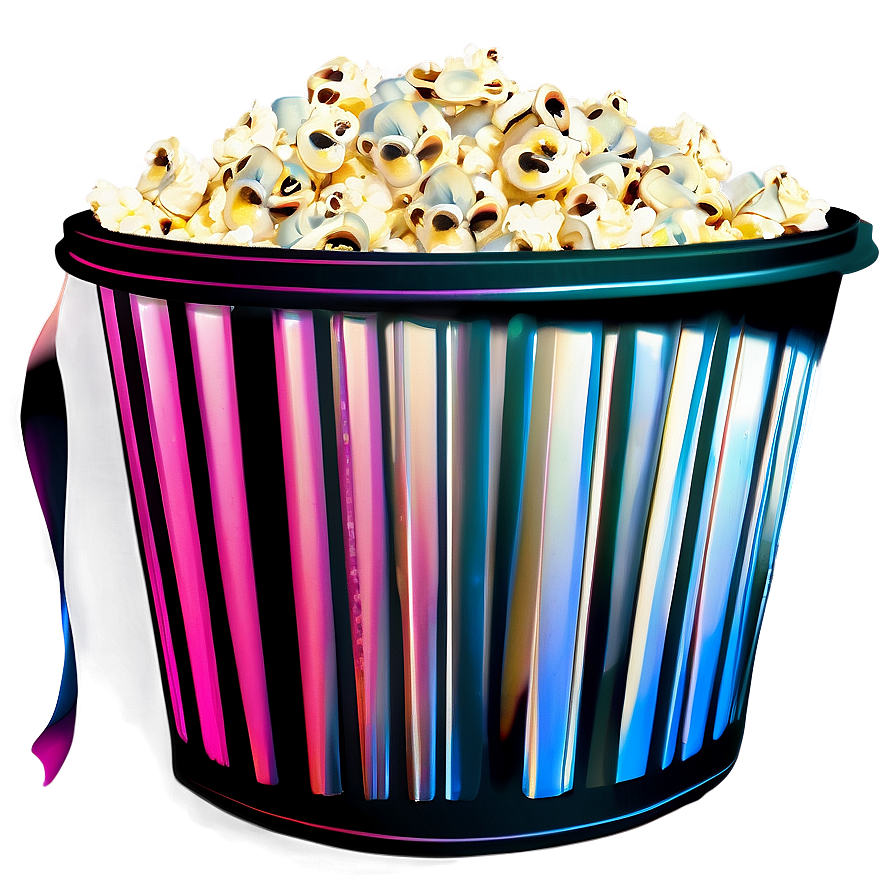 Popcorn Bucket With Film Reel Png Clw84