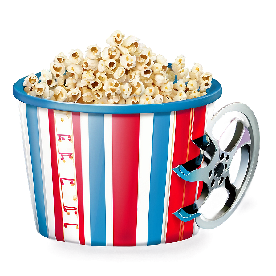 Popcorn Bucket With Film Reel Png Syt27