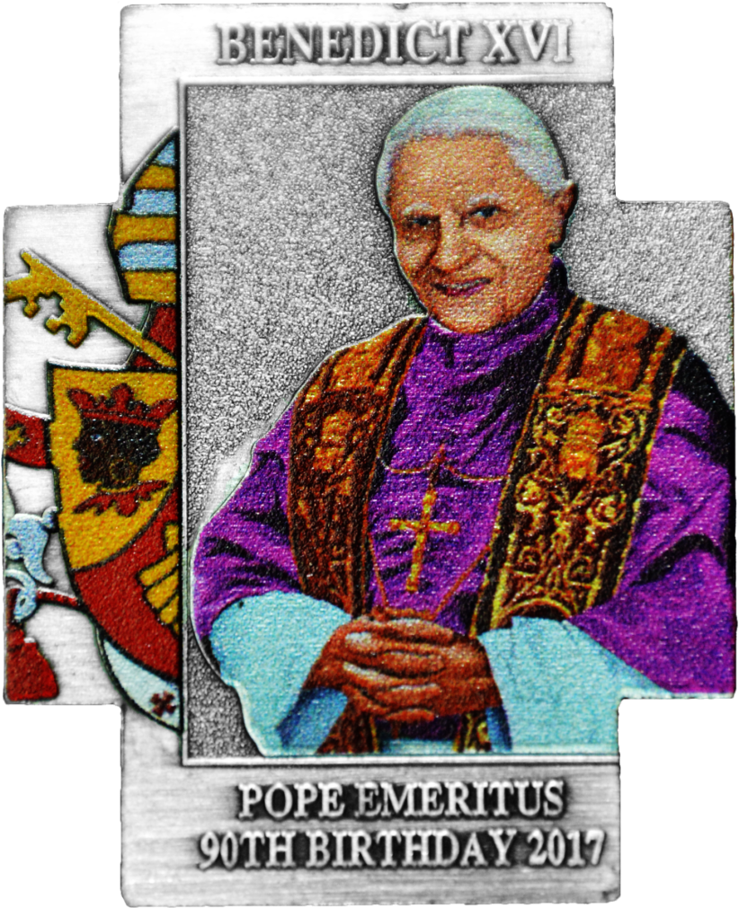 Pope Emeritus Benedict X V I90th Birthday Commemoration PNG with transparent background