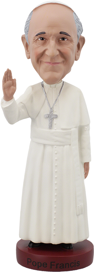Pope Francis Bobblehead Figurine PNG with transparent background