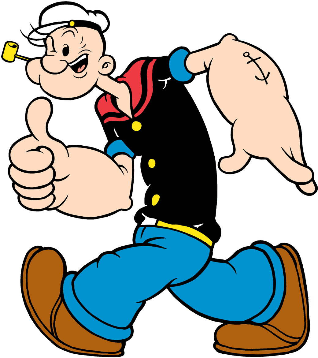 Popeye Thumbs Up Character Illustration