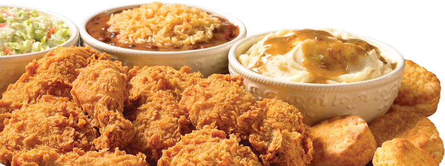 Popeyes Fried Chicken Meal Spread