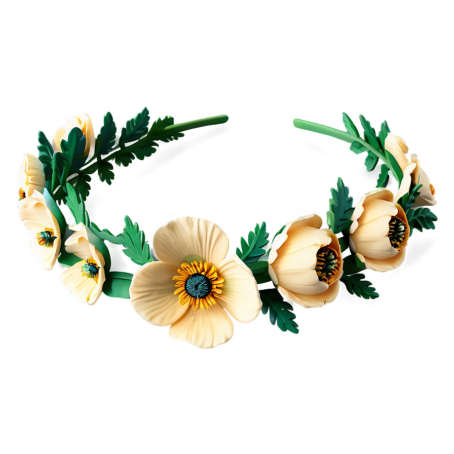 Poppy Floral Crown Png 42