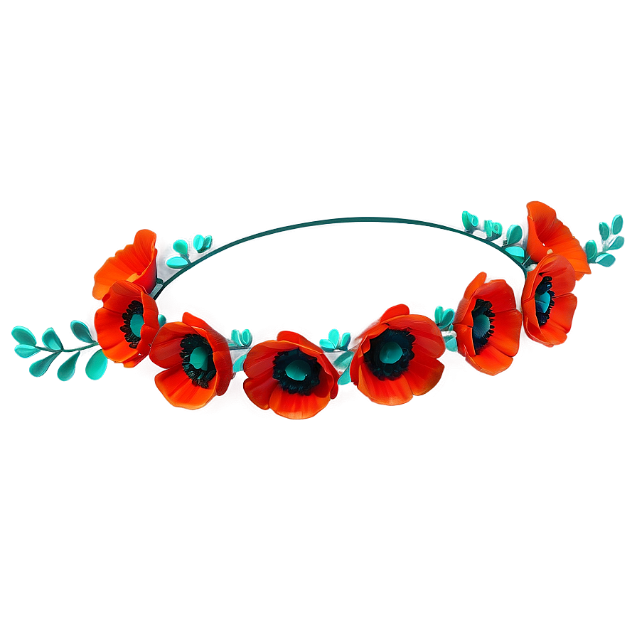 Poppy Floral Crown Png Ide17