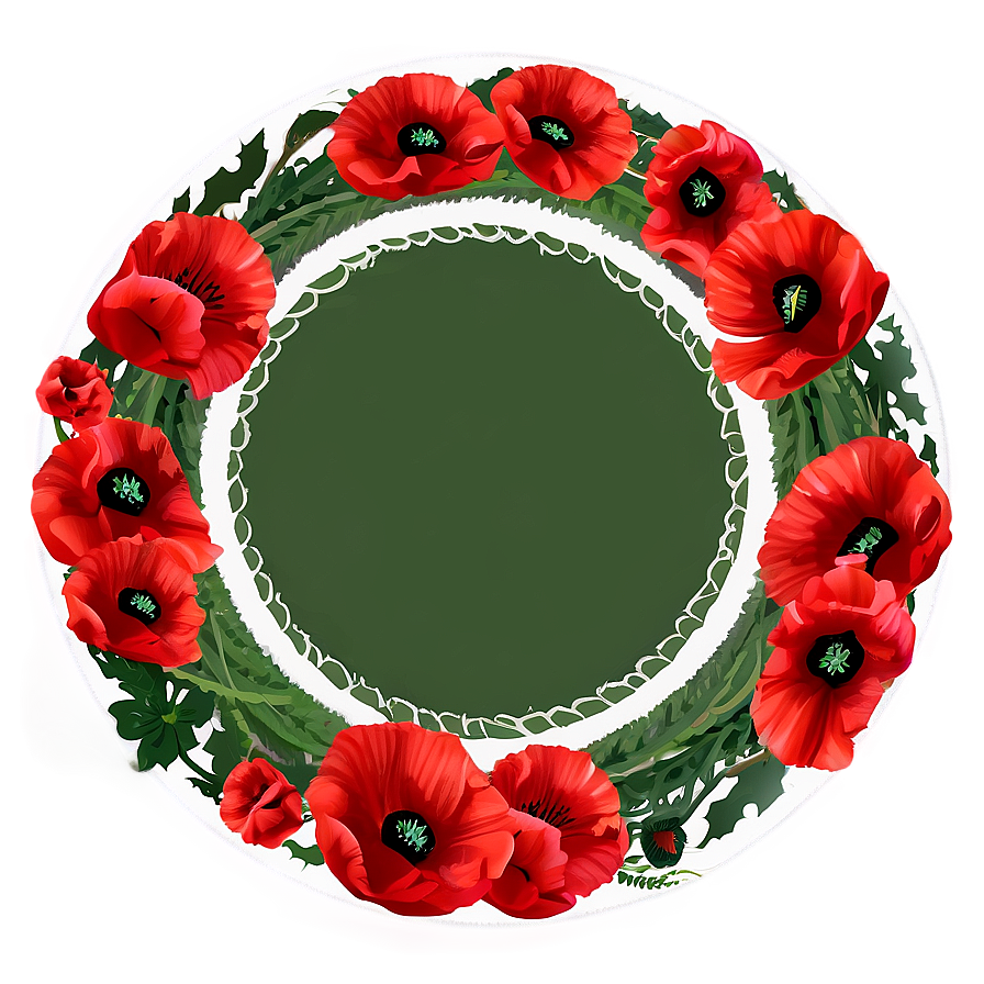 Poppy Flower Circle Png Dom Image