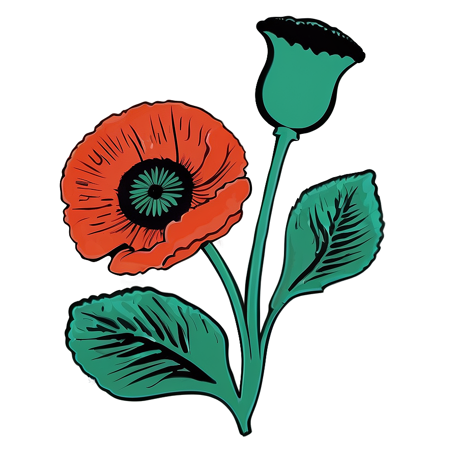 Poppy Flower Cricut Svg Png 3