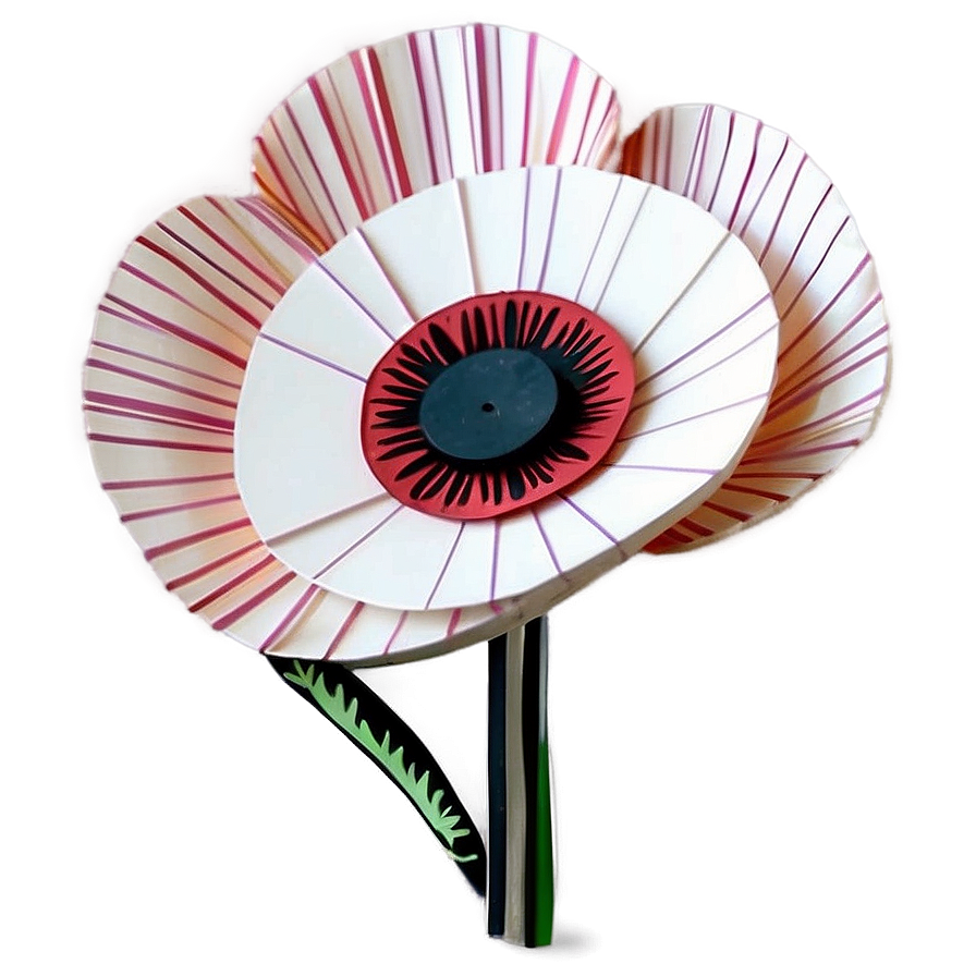 Poppy Paper Flower Png 75