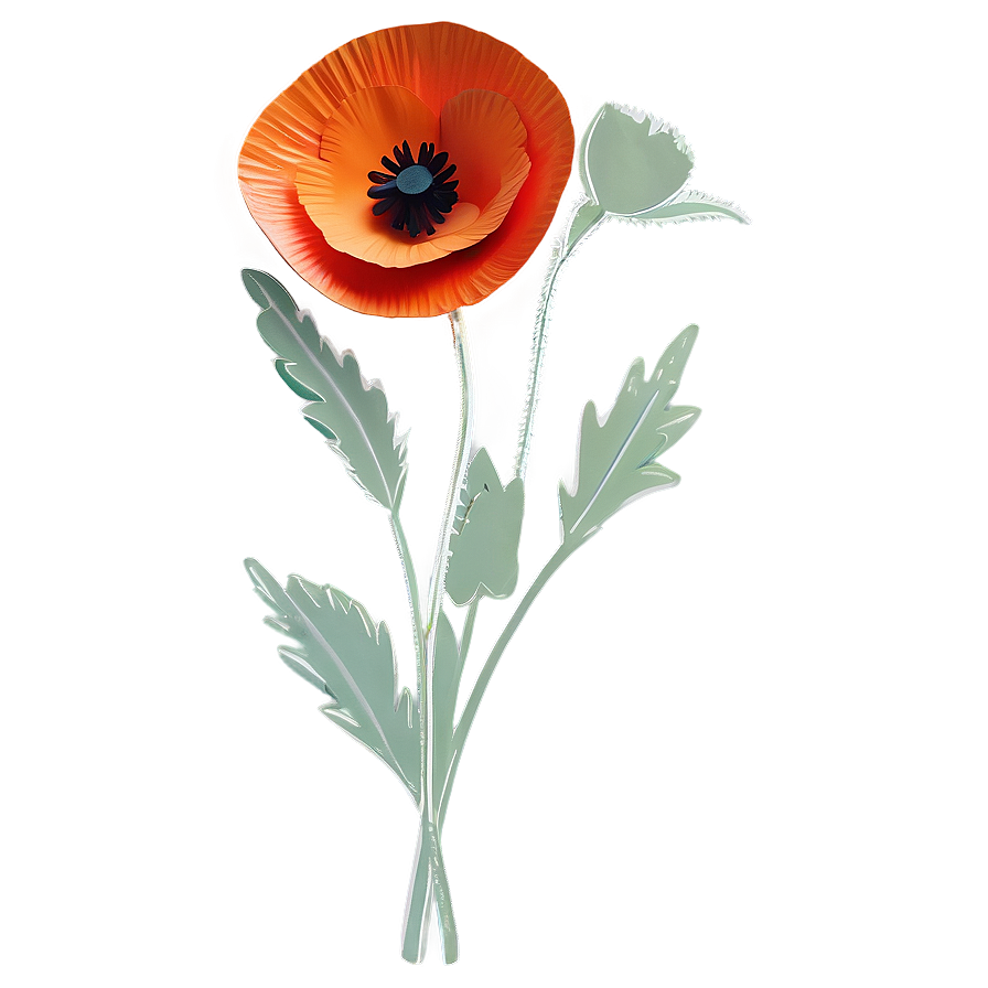 Poppy Paper Flower Png Qdk