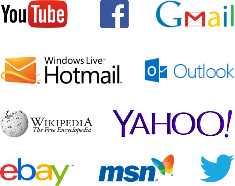 Cnn, Bbc, Wikipedia, League Of Legends, Baidu, Taobao, - Google Yahoo Hotmail Facebook, HD Png Download PNG with transparent background