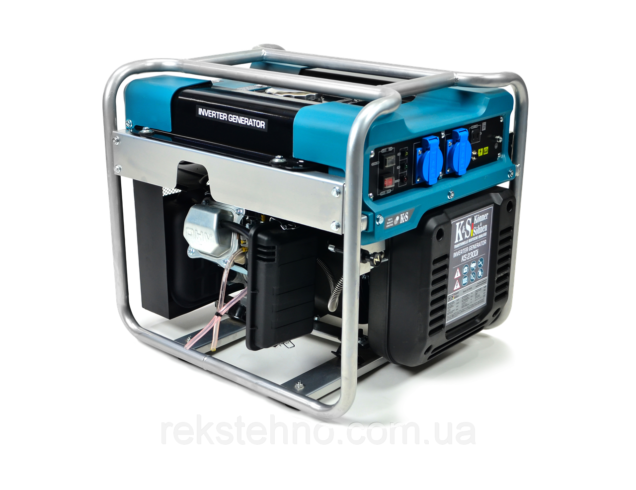 Portable Inverter Generator Blueand Black PNG with transparent background