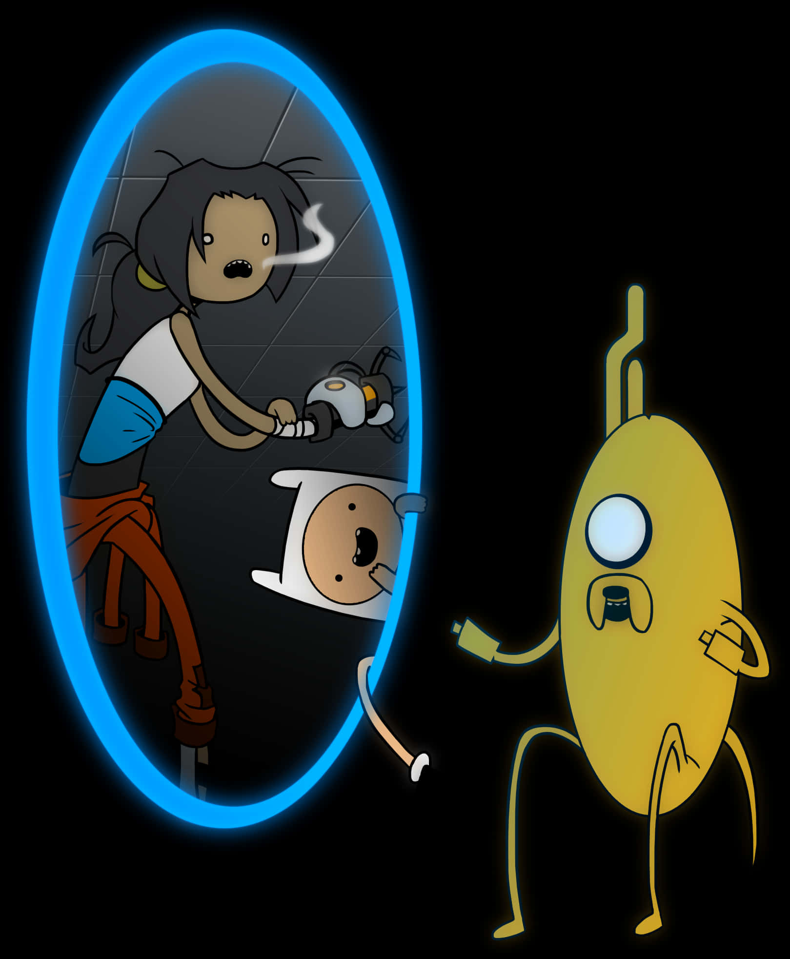 Portal Cartoon Crossover PNG with transparent background