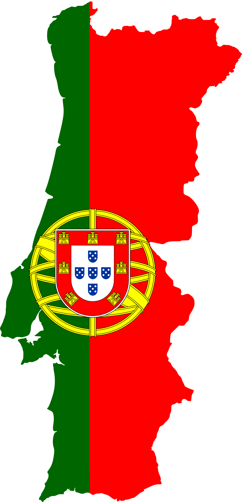 Portugal Flag Map