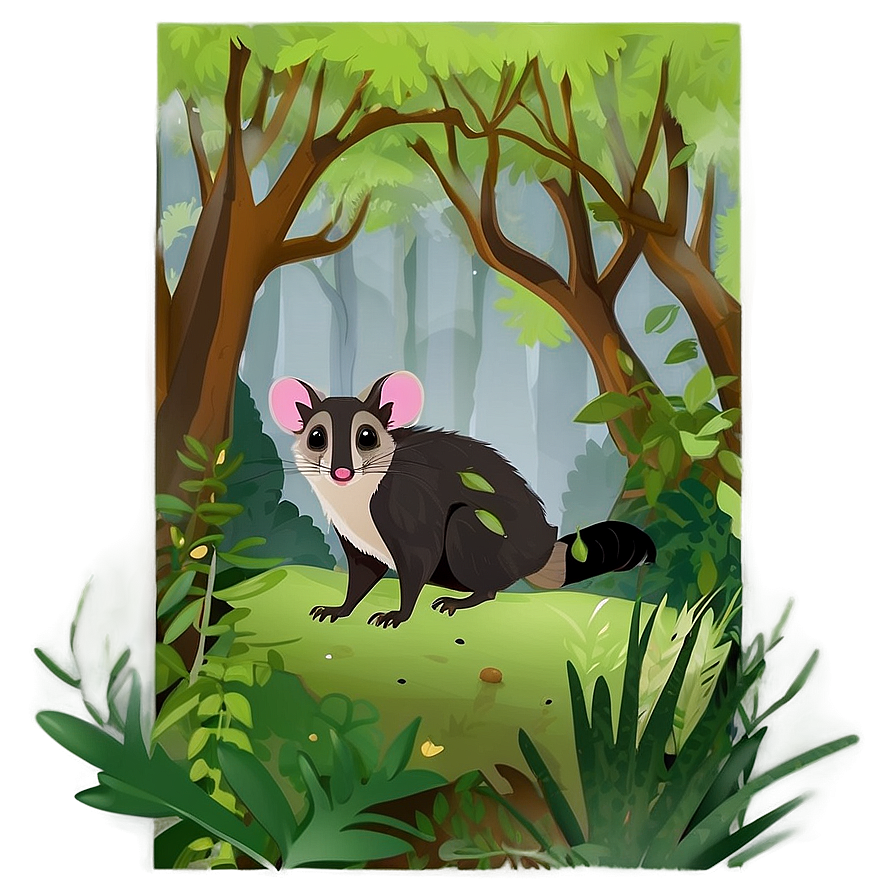 Possum Habitat Illustration Png 06112024