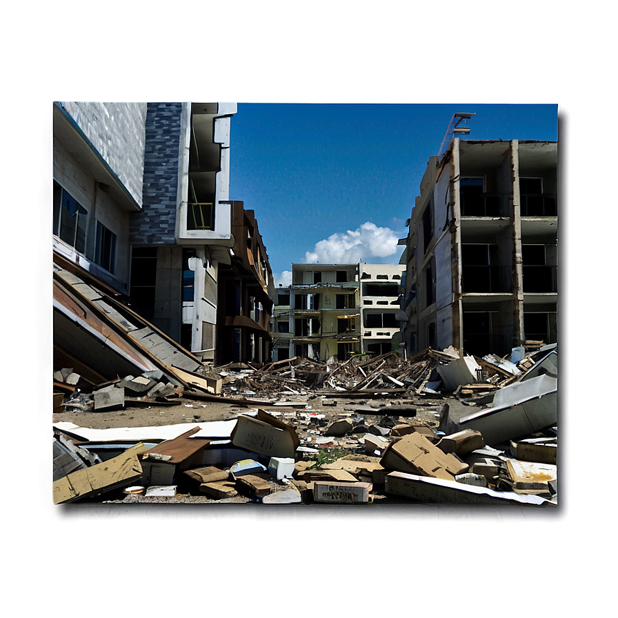 Post-Disaster Building Rubble PNG 06212024 PNG image with a transparent background, free high-resolution download