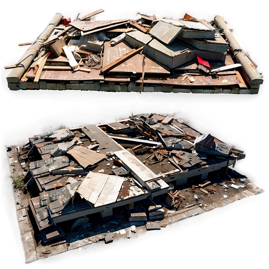 Post-Disaster Building Rubble PNG jtf96 PNG image with a transparent background, free high-resolution download