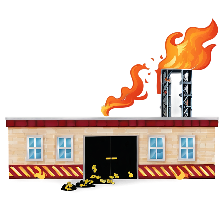 Post-fire Building Scene Png 74