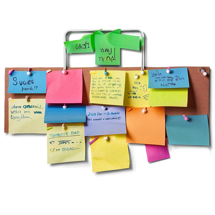 Post It Note On Board Png Qoa