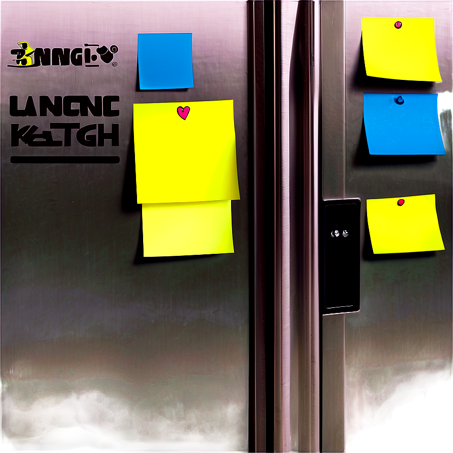 Post It Note On Fridge Png Mtj