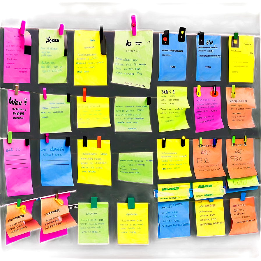 Post It Note Wall Png Obq