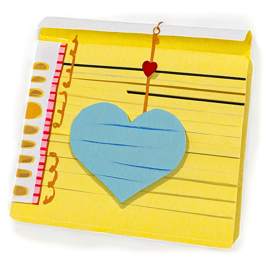 Post It Note With Heart Png 81