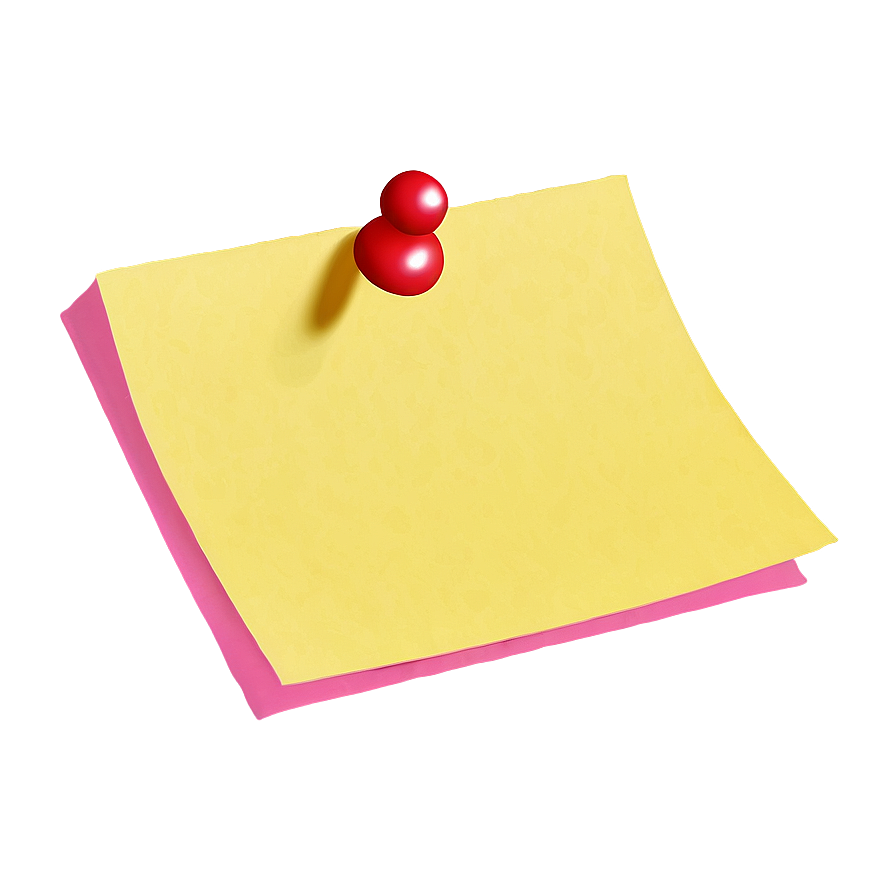 Post It Note With Pin Png 05252024