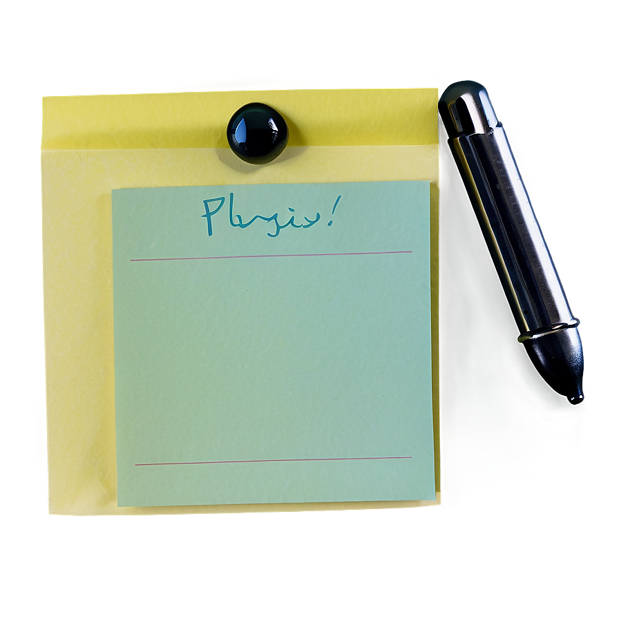 Post It Note With Pin Png Poa40