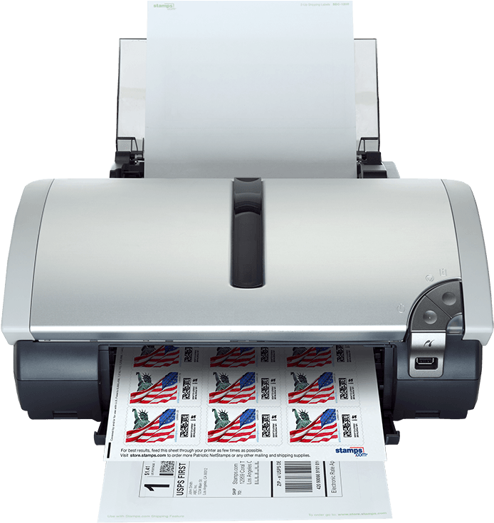 Postage Stamp Printer PNG image with a transparent background, free high-resolution download