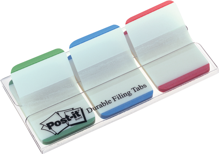 Postit Durable Filing Tabs Pack PNG with transparent background
