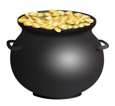 Potof Gold Illustration PNG image with a transparent background, free high-resolution download